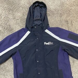 FedEx rain jacket mens Medium